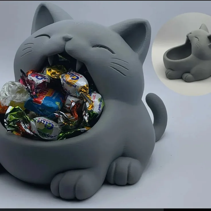 Gato Tigela Bocejo – gatinho de armazenamento fofo